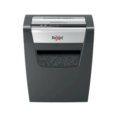 Abbildung von Rexel Momentum X312 Aktenvernichter, Kreuzschnitt, 12 Blatt, 23 Liter, schwarz, 2104572
