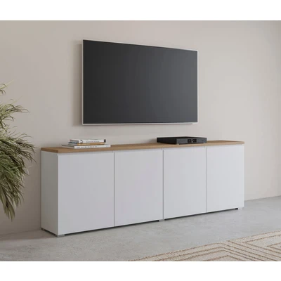 Abbildung von INOSIGN Sideboard »Modo, Breite 200 cm, moderne grifflose Kommode 4Türen«, Anrichte mit viel Stauraum, Einlegeböden verstellbar
