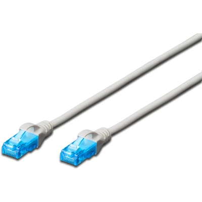 Abbildung von DIGITUS LAN Kabel Cat 5e 0,5m CCA Netzwerkkabel Mit RJ45 U/UTP Ungeschirmt Kompatibel zu 6 &amp; 5 Grau