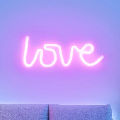 Abbildung von LED Wandleuchte Neon Love, USB
