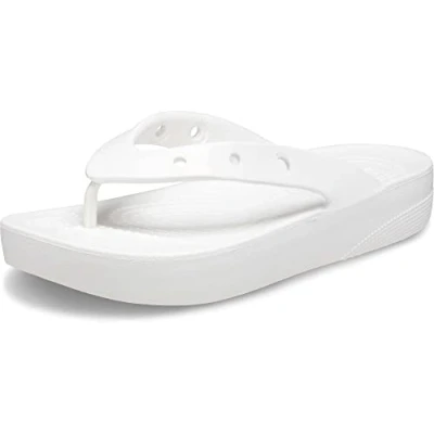 Abbildung von Crocs Damen Classic Platform Flip W Holzschuh, Weiß, 39/40 EU