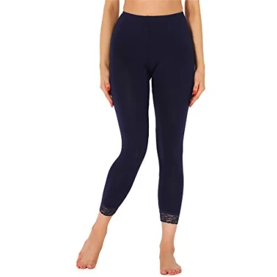 Abbildung von Merry Style Damen 7/8 Leggings mit Spitze MS10 342(Marineblau,S)