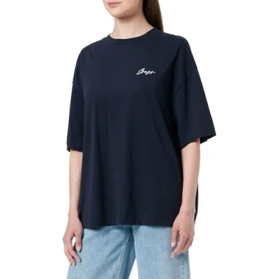 Abbildung von BOSS Eboyfriend Tshirt print, Damen, Größe: Large, Dark blue