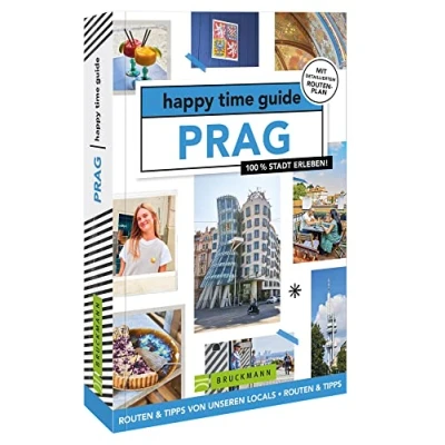 Abbildung von Bruckmann Reiseführer Tschechien happy time guide Prag. Die perfekte Tour durch Prag: Mit Adressen, Infos und Rundgangskarten zum Ausklappen.