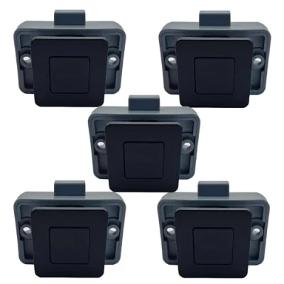 Abbildung von MTSmart RV Metall Druckknopf Schrank Schlösser, Quadratischer Schlösser für Wohnmobile, Wohnwagen, Boote, Yachten, Marine,Wohnmobile Schlüssellose (Schwarz 5PC)