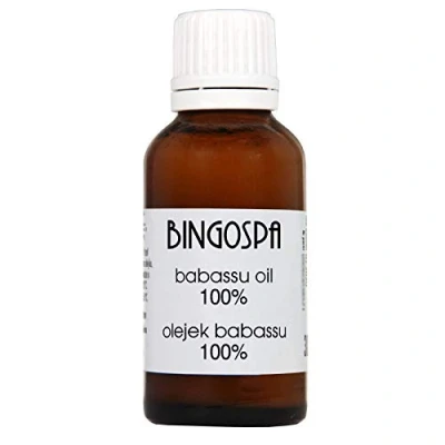 Abbildung von Anti Aging Cellulite Babassuöl fur Hautregeneration, Hautbefeuchtung, Hauthydration, Dehnungstreifen, Hautprobleme, Psoriasis 30ml BINGOSPA