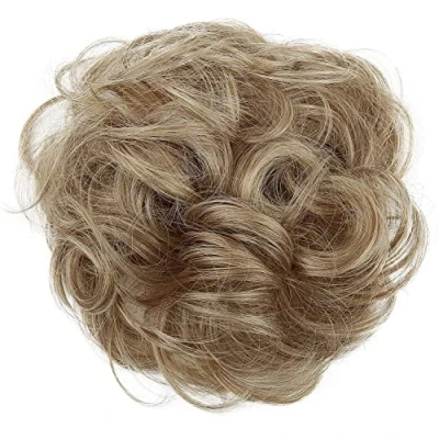 Abbildung von CAISHA Haarteil Haargummi Hochsteckfrisuren Brautfrisuren Voluminös Gelockt Unordentlich Dutt Kunstfaser DM15cm Erdbeerblond Mix G13A
