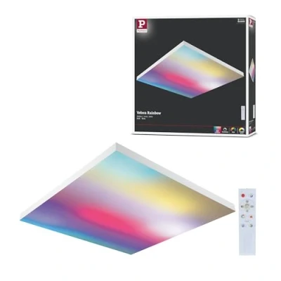 Abbildung von Paulmann 79906 LED Panel Velora Rainbow eckig incl. 1x31 W dimmbar dynamicRGBW Farbsteuerung Weiß Metall Deckenleuchte 3000 K