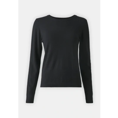 Abbildung von Object Thess L S O NECK N Strickpullover, Damen, Größe: Small, Black