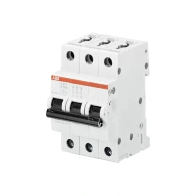 Abbildung von ABB S200 MCB Leitungsschutzschalter Typ K, 3 polig 16A 440V, Abschaltvermögen 6 kA System Pro M Compact