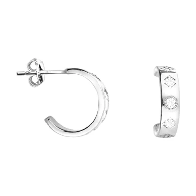 Abbildung von Sofia Milani Steck Creolen Ohrringe, Damen, Größe: One Size, Silver