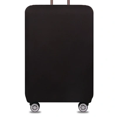 Abbildung von YianBestja Elastisch und Einfarbig Kofferhülle Koffer Abdeckung Schutzhülle Kofferschutzhülle Kofferbezug Luggage Gepäck Cover mit Band Klettverschluss (Schwarz, XL (29 32 Zoll))