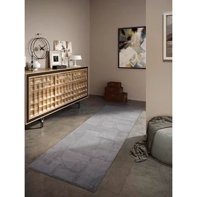 Abbildung von Villeroy &amp; Boch Wollteppich Alexis Natur Wohnzimmerteppich Handgewebt Umweltfreundlich Boho Teppich Wolle für Wohnzimmer, Schlafzimmer, Esszimmer, Flur, Küche Grau, 80x250 cm