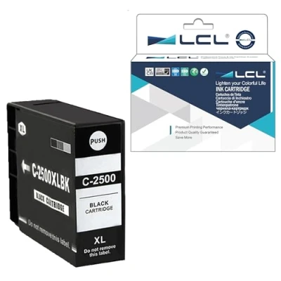 Abbildung von LCL Kompatibel Tintenpatrone PGI 2500 2500XL 2500XLBK High Yield Pigment (1 Schwarz) Ersatz für MAXIFY IB4000 IP4050 IP4100 MB5050 MB5350 MB5150 MB5450 MB5155 MB5100 MB5400 MB5455