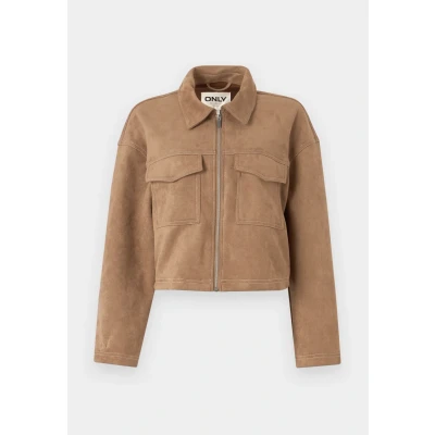 Abbildung von ONLY Onlstina LIFE Kunstlederjacke, Damen, Größe: XS, Cocoa créme