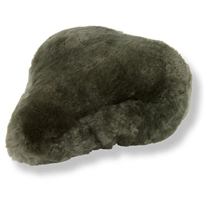 Abbildung von Reissner Lammfelle Fahrradsattel Bezug Fahrradsattelüberzug aus Merino Lammfell FSB A 0 grün 27x24cm