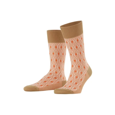 Abbildung von Burlington Herren Socken Seaside Chic M So Baumwolle gemustert 1 Paar, Beige Sesame 4410, 40 46