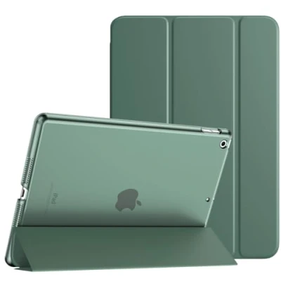 Abbildung von TiMOVO Hülle für iPad 9. Generation 2021/iPad 8. 2020/iPad 7. 2019, Ultra Dünn Durchscheinend Schutzhülle Smart Cover mit Auto Schlafen/Wachen 10,2 Zoll, Morandi Grün