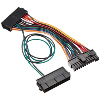 Abbildung von SilverStone SST PP10 Netzteil Adapter Kabel, Dual 24 Pin Buchse + Single 24Pin Stecker, für Den Betrieb von Zwei Netzteilen