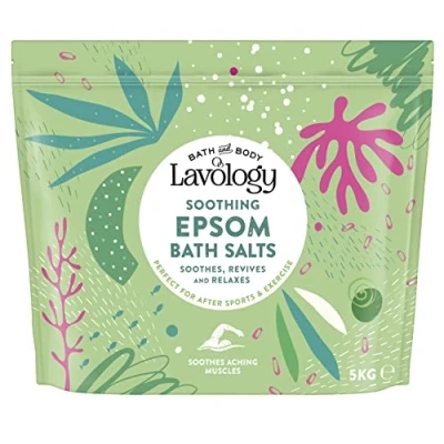 Abbildung von Lavology Epsom Bade salz Alle natürlichen Inhaltsstoffe Beruhigend, entspannend, 5 kg