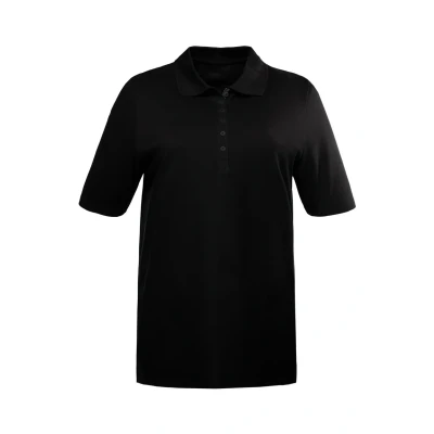 Abbildung von Ulla Popken Poloshirt, Damen, Größe: 62/64, Schwarz