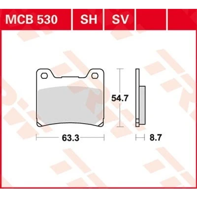 Abbildung von TRW Sinter Street MCB530SV Bremsbelagsatz