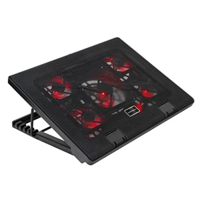 Abbildung von Mars Gaming MNBC2, PC Kühlständer, 5 Lüfter, rote LED, 2X USB, 17.35&#039;&#039;, Schwarz