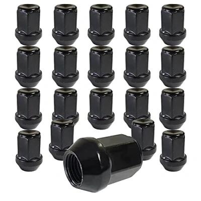 Abbildung von 20 Radmuttern geschlossen Kegelbund 60 M12 x 1,5 kompatibel mit Ford, Chrysler, Toyota, Hyundai, Kia, Honda, Mazda (schwarz)