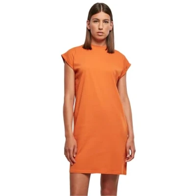 Abbildung von Urban Classics Turtle Extended Shoulder Jerseykleid, Damen, Größe: Large, Vintageorange