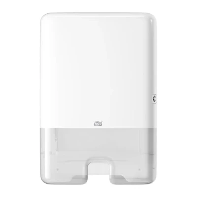 Abbildung von Tork Xpress Spender für Multifold Papierhandtücher 552000, Elevation Design H2 Handtuchspender Falthandtücher zur Einzelblattentnahme, schlankes Design, weiß