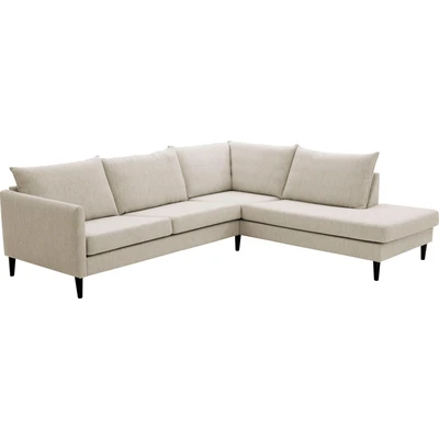 Abbildung von ATLANTIC home collection Ecksofa »Rekvik L Form«, mit Wellenunterfederung, Massivholzfüßen