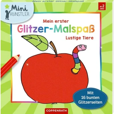 Abbildung von Mein erster Glitzer Malspaß Lustige Tiere: Mit 16 bunten Glitzerseiten: 32 Ausmalmotive, Glitter, kreativer Ausmalblock ab 2 Jahren (Mini Künstler)