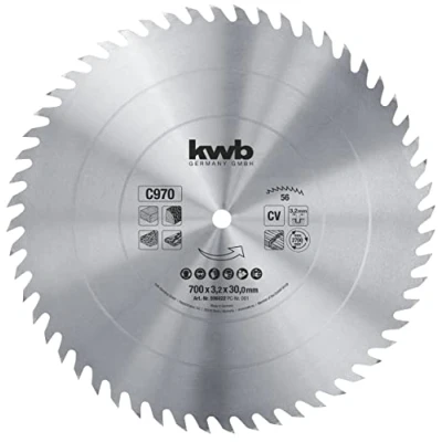 Abbildung von kwb Kreissägeblatt 700 x 30 mm, Made in Germany, grober schneller Schnitt, Sägeblatt geeignet für Brennholz und Schalungen
