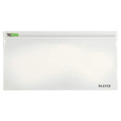 Abbildung von Leitz 2er Pack Zip Beutel (geeignet für Reiseutensilien, Ladegerät, Kopfhörer, Kabel, Gr. S, PVC, Complete), Farblos, 40070000