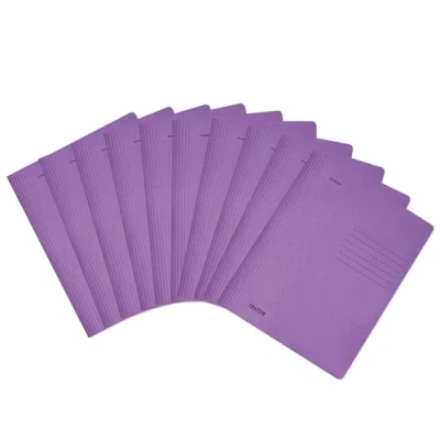 Abbildung von Original Falken 10er Pack Recycling Schnellhefter gefaltet DIN A4 Intensivfarbe lila. Made in Germany Blauer Engel Hefter Papphefter Kartonschnellhefter Schulhefter Pappordner Mappe Schulordner