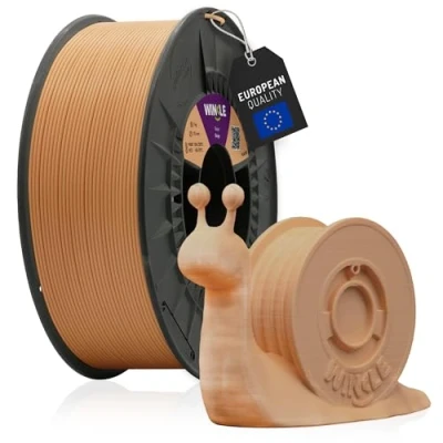 Abbildung von WINKLE PLA HD Filament, Beige, 3D Drucker 2,85 mm, 1 kg, kompatibel mit allen Druckern, Maßgenauigkeit, Spule kg