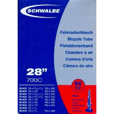 Abbildung von Schwalbe Fahrradschlauch SV17 mit Sclaverantventil, 37 622 mm, 28 x 1 3/8 5/8 Zoll, 1.40 Zoll
