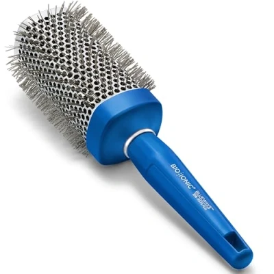 Abbildung von Bio Ionic BlueWave Round Brush X Large,NanoIonic Conditioning Brush,Crimped bristles for added tension, Soft Touch, Easy Grip Handle