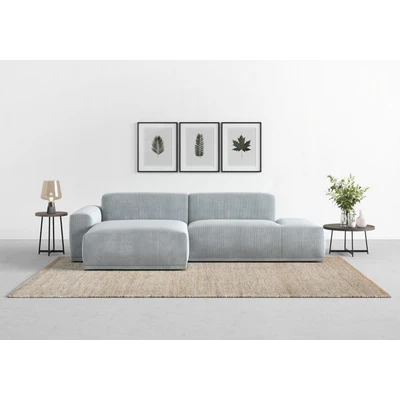 Abbildung von TRENDMANUFAKTUR Ecksofa »Braga, mit hochwertigem Kaltschaum, L Form, in Cord erhältlich« modernes Sofa, Couch hohem Sitzkomfort, 275/72/160 cm (B/H/T)