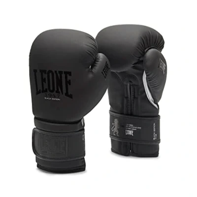 Abbildung von LEONE 1947, Black Edition Boxhandschuhe, Unisex Erwachsene, Schwarz, 16 oz, GN059