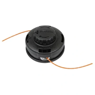 Abbildung von Makita 191D90 9 2 Fadenkopf Tap&amp;Go M10 x 1,25, Linksgewinde, Ø 102 mm, mit 2,4 mm Four Leaf Mähfaden, 3 Meter lang, Tippautomatik, passend für Akku Rasentrimmer und Freischneider