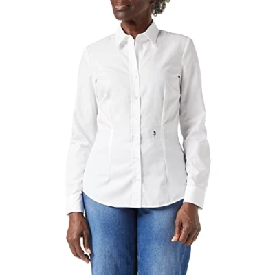 Abbildung von Seidensticker Damen Bluse City Hemdbluse Slim Fit Kurzarm Uni Stretch