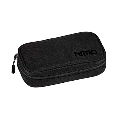 Abbildung von Nitro Pencil Case Xl Inkl. Geo Dreieick &amp; Stundenplan, Federmäppchen, Schlampermäppchen, Faulenzer Box, Federmappe, Stifte Etui, True Black, UNIC