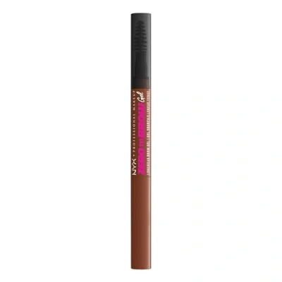 Abbildung von Nyx Professional Makeup Langanhaltendes und flüssiges Augenbrauengel, Für einen natürlichen Look bis zu 2 Tage Halt, Ohne Abfärben Verwischen, Zero to Brow, Farbe: Auburn, 1 Stück