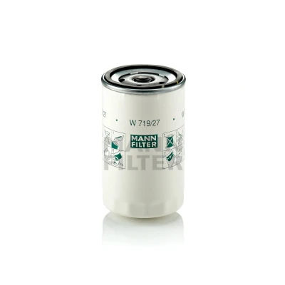 Abbildung von MANN FILTER W 719/27 Ölfilter 3/4 16 UNF mit einem Rücklaufsperrventil Anschraubfilter FORD: FIESTA 5, Focus Mk1 Hatchback, Galaxy MPV