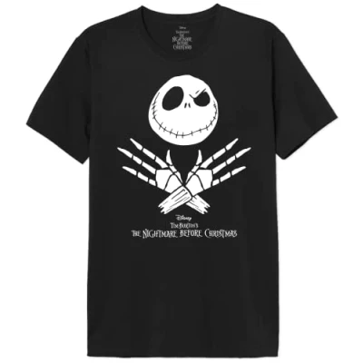 Abbildung von Nightmare Before Christmas Herren Mejackdts003 T Shirt, Schwarz, XS