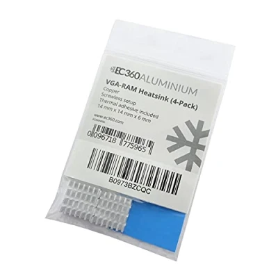 Abbildung von EC360® ALUMINIUM 4 Pack VGA RAM Kühler (14 x 14 6 mm)