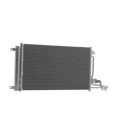 Abbildung von NRF 35910 Klimakondensator mit Trockner, Dichtring EASY FIT 15,4 13,7 Aluminium 565 R 1234yf, 134a VOLKSWAGEN: Polo V Hatchback, SKODA: Fabia 2