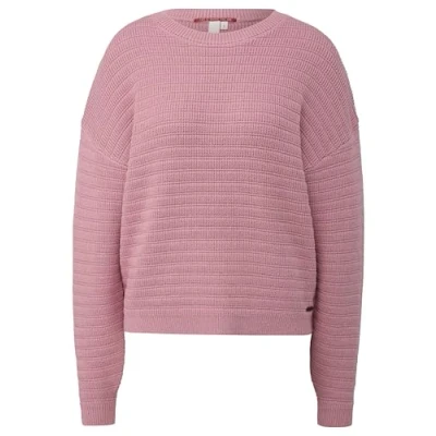Abbildung von QS MIT Strukturmuster Strickpullover, Damen, Größe: Small, Altrosa