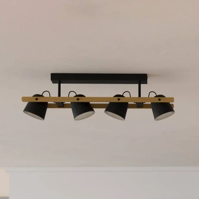 Abbildung von EGLO Deckenleuchte »HORNWOOD Z«, 4 flammig, Leuchtmittel LED Modul fest integriert, FSCM70HB, ZigBee, App und Sprachsteuerung Alexa, RGB, dimmbar, 78 cm